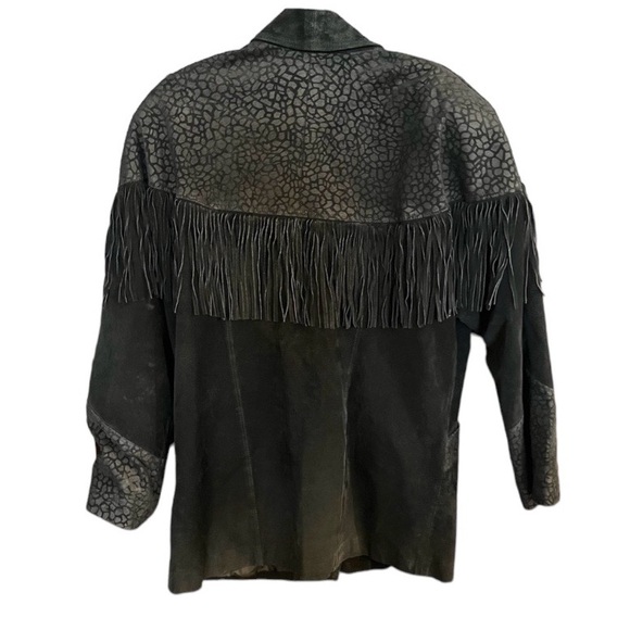 American Vintage Jackets & Blazers - Vintage Leather Fringe Western Cowgirl Jacket